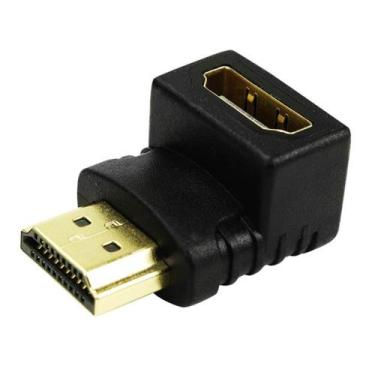 Imagem de Adaptador Conexão HDMI 90 Graus Fêmea / HDMI Macho Pix  0038603 - PDE