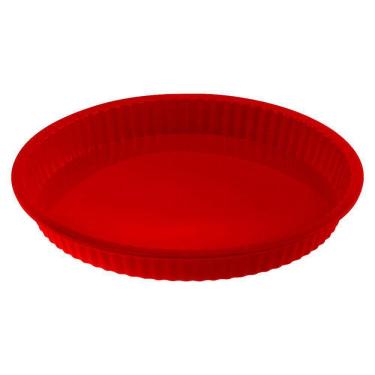 Imagem de Forma Para Torta Redonda Carisma 26Cm Silicone - Vermelha