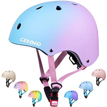 Imagem de CELOID Capacete de bicicleta infantil, capacetes de skate juvenil, para crianças de 10 a 14 a 16 anos, meninos e meninas, ajustável, multiesportivo, bicicleta, skate, patins, patinação, scooter