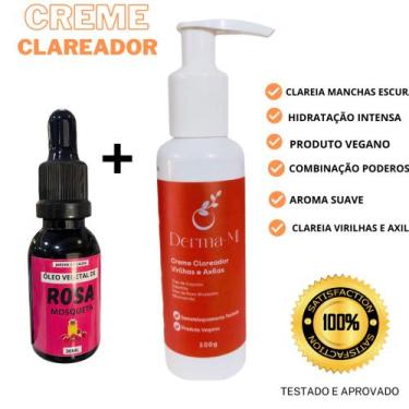 Imagem de Derma-mi Creme clareador de virilhas e axilas + óleo vegetal de rosa M