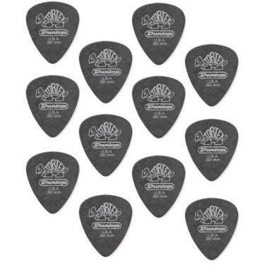 Imagem de 12 Palheta DUNLOP Tortex 0.50 mm Standard guitarr 488R preta