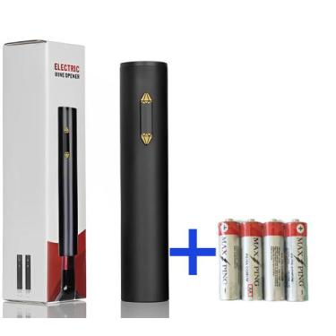 Imagem de Abridor De Vinho Garrafa Automático Saca Rolhas Elétrico + 04 pilhas -
