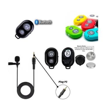 Imagem de Kit Youtuber Tripé De Celular Microfone Ring Light Colorido