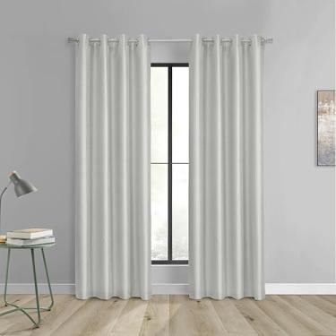 Imagem de Cortina interna com ilhós blackout Galiano 132 x 160 cm prata