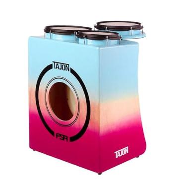 Imagem de Bateria Tajon Acústico Profissional Ergonômico e Versátil Com Bumbo Caixa e Tom Prático modelo TAJON MASTER FSA PLUS TAJ38 BLUE/PINK