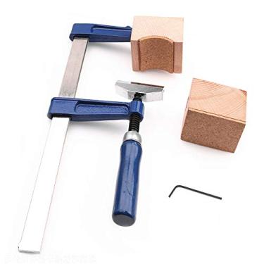 Imagem de Jiayouy Ferramenta de prensa de traste de escala para baixo para guitarra com 2 peças de calefação de madeira, 1 chave sextavada