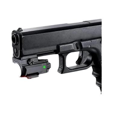 Imagem de Lanterna De Pistola Recarregável De 800 Lumens Com Mira Laser Vermelha