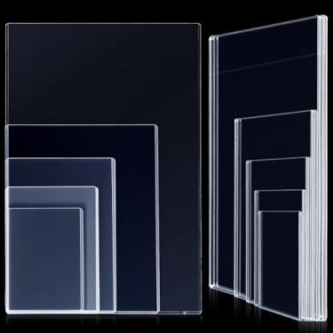 Imagem de AmazingSpark 15 películas protetoras rígidas de 21,6 x 28 cm, 28 x 43 cm, 12,7 x 17,8 cm, 10 x 15 cm, 15 x 22,9 cm, 15 x 23 cm, protetores de folha de plástico transparente para fotos em papel