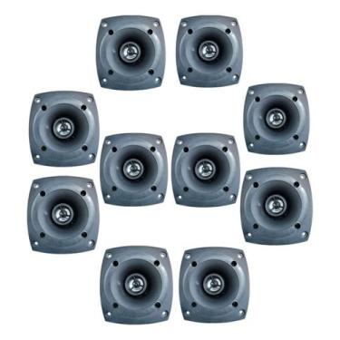 Imagem de Kit 10 tweeter pieso compet 120w 8 ohms para som automotivo