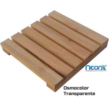 Imagem de Deck De Madeira Modular 30x30 Cm Réguas 4 cm Com Pintura Neonx, Osmoco