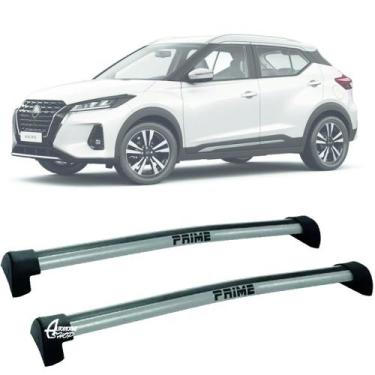 Imagem de Rack Teto Trav Aluminio Prime Nissan Kicks 16/19 Prata PR053