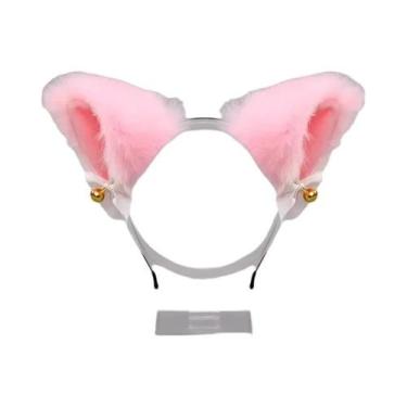 Imagem de Tiara De Orelhas De Gato De Pelúcia Para Meninas, Acessórios De Cabelo