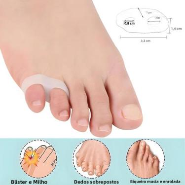 Imagem de Separador De Dedos Em Gel Rosa Para Calos Sobrepostos Alívio De Bolhas