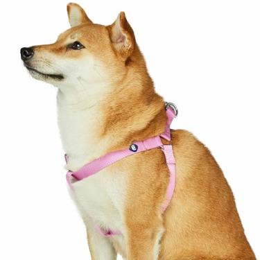 Imagem de Blueberry Pet Arnês para cães Essentials clássico durável de nylon sólido, circunferência do peito 66 cm - 99 cm, rosa fúcsia, grande, peitoral ajustável para filhotes de cães e meninas
