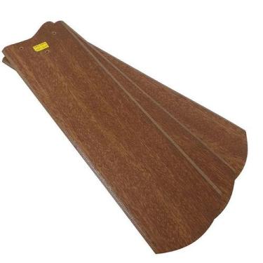 Imagem de Jogo com 3 Pás Retas Mogno para Ventiladores de teto da marca Venti-De