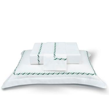 Imagem de JOGO DE LENÇOL NATU MAREE VERDE 100% ALGODÃO CETIM 300 FIOS CASAL 4 PÇS