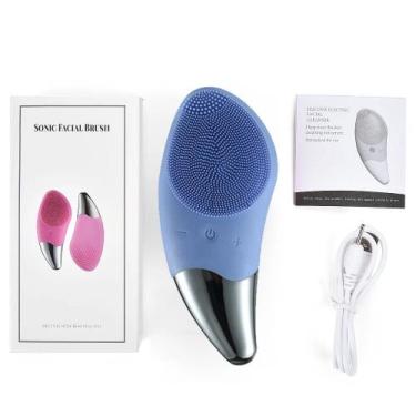 Imagem de Limpador facial ultrassônico, massagem à prova d'água 2 em 1 - Lightbe