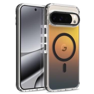 Imagem de MOWIME Capa magnética para Google Pixel 10 Pro XL [compatível com Magsafe] [lindo design fluorescente] Capa fosca translúcida fina à prova de choque para Pixel 10 Pro XL de 6,8 polegadas, preta