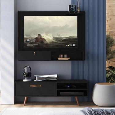 Imagem de Conjunto Rack e Painel para Tv até 50 Polegadas Miami / Califórnia Preto