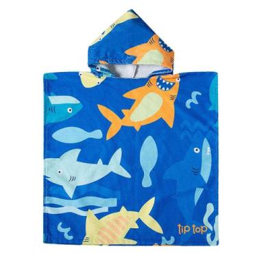 Imagem de Toalha Poncho de Praia Infantil Tuba Colors Azul Tip Top, 4-10