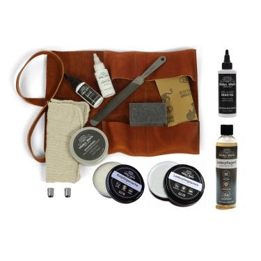 Imagem de 1844 Helko Werk Germany Kit De Luxo Para Cuidados E Manutenção Machados - Ferramentas, Cera, Óleo Couro, Pasta, Protetor 113 G (Kit Luxo) Nº F8790-3