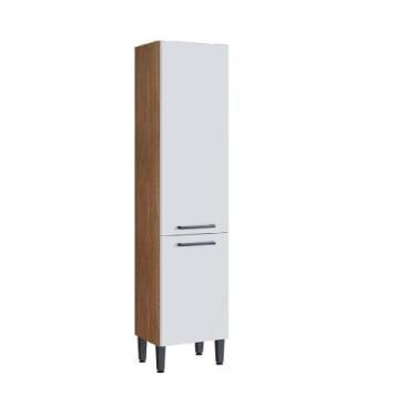 Imagem de Paneleiro Giovanna 2 Portas com 3 Prateleiras - Casajá, FREIJO/BRANCO