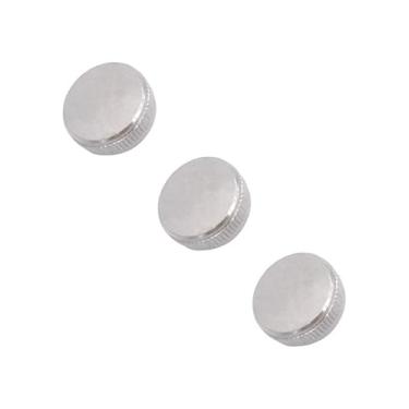 Imagem de TUOREN 3 peças de tampas de válvula de trompete prata cobre trompete botões de dedo acessórios de peças de reposição