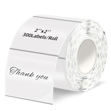 Imagem de Starboling Etiquetas térmicas quadradas transparentes de 5 x 5 cm, etiquetas de impressora de adesivos térmicos autoadesivos para pequenas empresas, endereço, código de cores