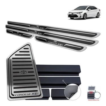 Imagem de Soleira + Descanso De Pé Corolla Xei 2020 Preto Alto Relevo