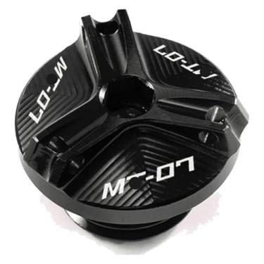 Imagem de Tampa do reservatório de fluido de freio dianteiro traseiro tampa de enchimento de óleo tampa de válvula de pneu compatível com MT07 MT-07 MT 07 FZ07 2015-2020 2021 2022 2023 (tampa de enchimento de