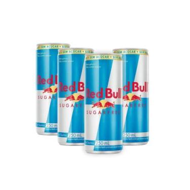 Imagem de Kit 4 Energético Red Bull Sugar Free Sem Açúcar 250ml cada