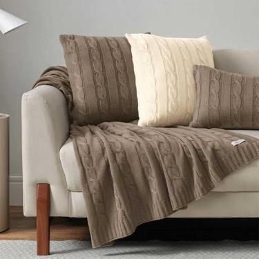 Imagem de Manta Decorativa Ane Bege 1,20Mx1,75M Karsten