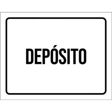 Imagem de Placa Sinalização - Depósito Preto 36X46
