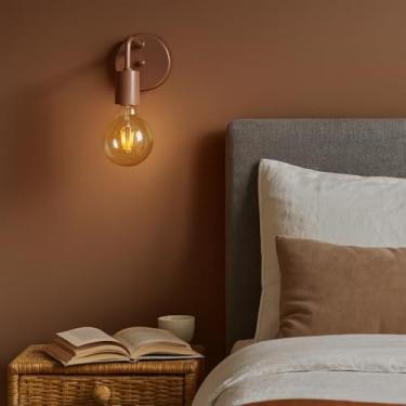 Imagem de Luminária de Parede Arandela Retro 1 Lâmpada Minimalista Industrial (Rose Gold)