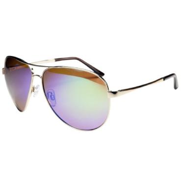 Imagem de Óculos de sol aviador premium polarizados P11 com estojo, Esmeralda dourada, One Size