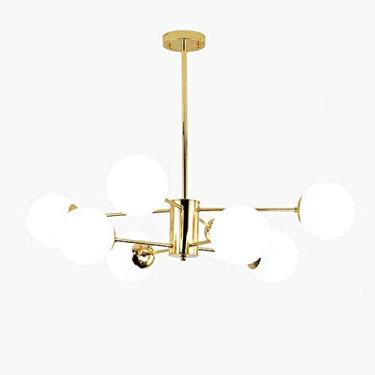 Imagem de Lustre Iluminação 8 Luzes Lustre Luminária de Teto Luminária Pendente de Meados do Século Luminária para Cozinha Sala de Jantar-Ouro 8 Luzes,Ouro,12 Luzes