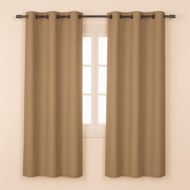 Imagem de Cortina para janela 2,40m largura x 1,30m comprimento decor lisa (Caqui)