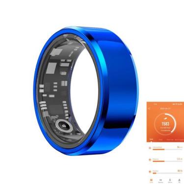 Imagem de Rastreador de fitness Smart Ring GenXenon com contador de passos azul