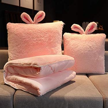 Imagem de Almofada, cobertor de pele, fácil de guardar, com zíper, resfriamento, cobertor de colcha, verão, 5 cores, cobertor único, fofo, multifuncional, cobertor de pele, lavável, 45 x 45 cm, absorção de