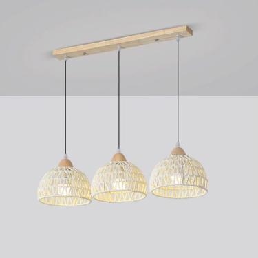 Imagem de YQSLQZZ Luminária pendente vintage para casa de fazenda, iluminação suspensa sobre lustre de mesa de jantar, lustres de iluminação decorativa de bar de sala de jantar, luzes de teto, altura ajustável