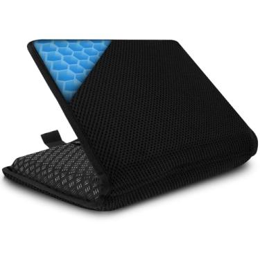 Imagem de Almofada de assento de gel, 3 cm de espessura, dobrável, almofada de assento portátil para cadeiras de escritório, assentos de avião (pacote com 1)