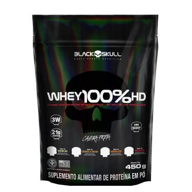Imagem de Whey 100% HD Refil Black Skull - 450G (WPC, WPI E WPH) Refil Whey 100% HD Pistache 450g