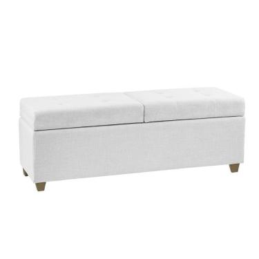 Imagem de Recamier Bau Paris 1,40M Suede Branco - Clique Decor