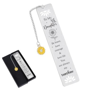 Imagem de Shejdgart Marcador de livro inspirador para filha – presentes de mãe e pai, doce marcador de livro de aniversário de 16 a 18 e 21 anos para adolescentes, presente de acompanhante de Natal para meninas