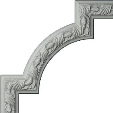 Imagem de Ekena Millwork Milton Running Leaf PML12X12MI Painel de canto (compatível com moldagem PML02X00MI), 31 cm L x 32 cm A, primer de fábrica