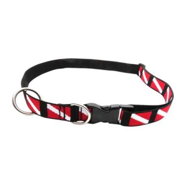 Imagem de Colaxi Cinto de mergulho Equipamento de mergulho Fácil de usar Arnês de segurança prático Circunferência da cintura ajustável Cinto de cintura Alça de, Vermelho