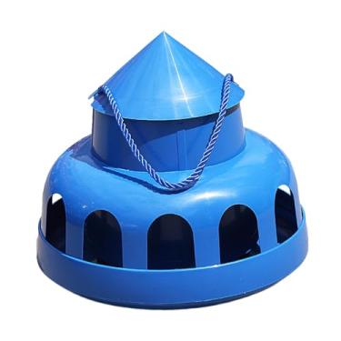 Imagem de Fenteer Alimentador de pombos, tigela com cabo, corda, balde de alimentação automático, alimentador de aves pendurado para galinha, calopsita, fazenda de, 12 Buracos