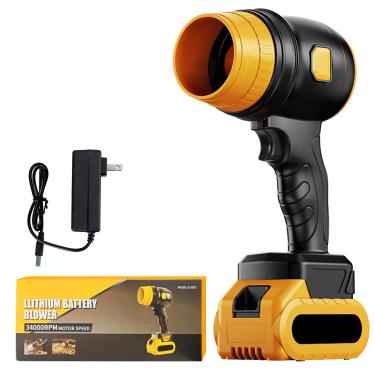 Imagem de Soprador de folhas elétrico sem fio, espanador de ar portátil BicycleStore sopradores de folhas portáteis com velocidade ajustável, limpador de poeira leve com carregador para limpeza de pátio