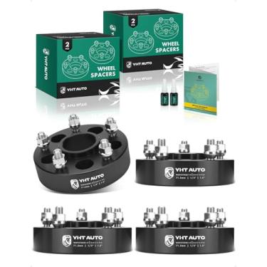 Imagem de YHTAUTO 4 peças 5 x 4,5 a 5x5 adaptadores de roda centrados em cubo 3,8 cm serve para XJ, ZJ, KJ, KK, TJ, YJ, Explorer, Mustang, Ranger, Town Car, Bronco, Mountaineer, 5 espaçadores de pneu de 1/2"-20, furo do cubo de 71,5 mm