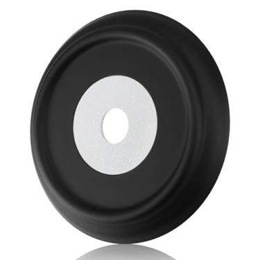 Imagem de KAKUPPA Anel de cobertura de bico de banheira de metal, placa de cobertura de torneira de banheira de banheiro com junta de espuma, anel de acabamento de encanamento preto fosco para reforma e